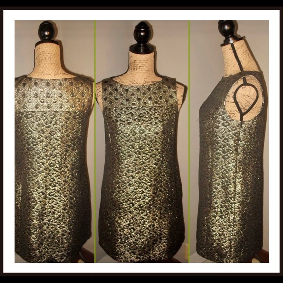 Tibi Dresses & Skirts - TIBI NEW YORK Size 6 Metallic Shift Dress